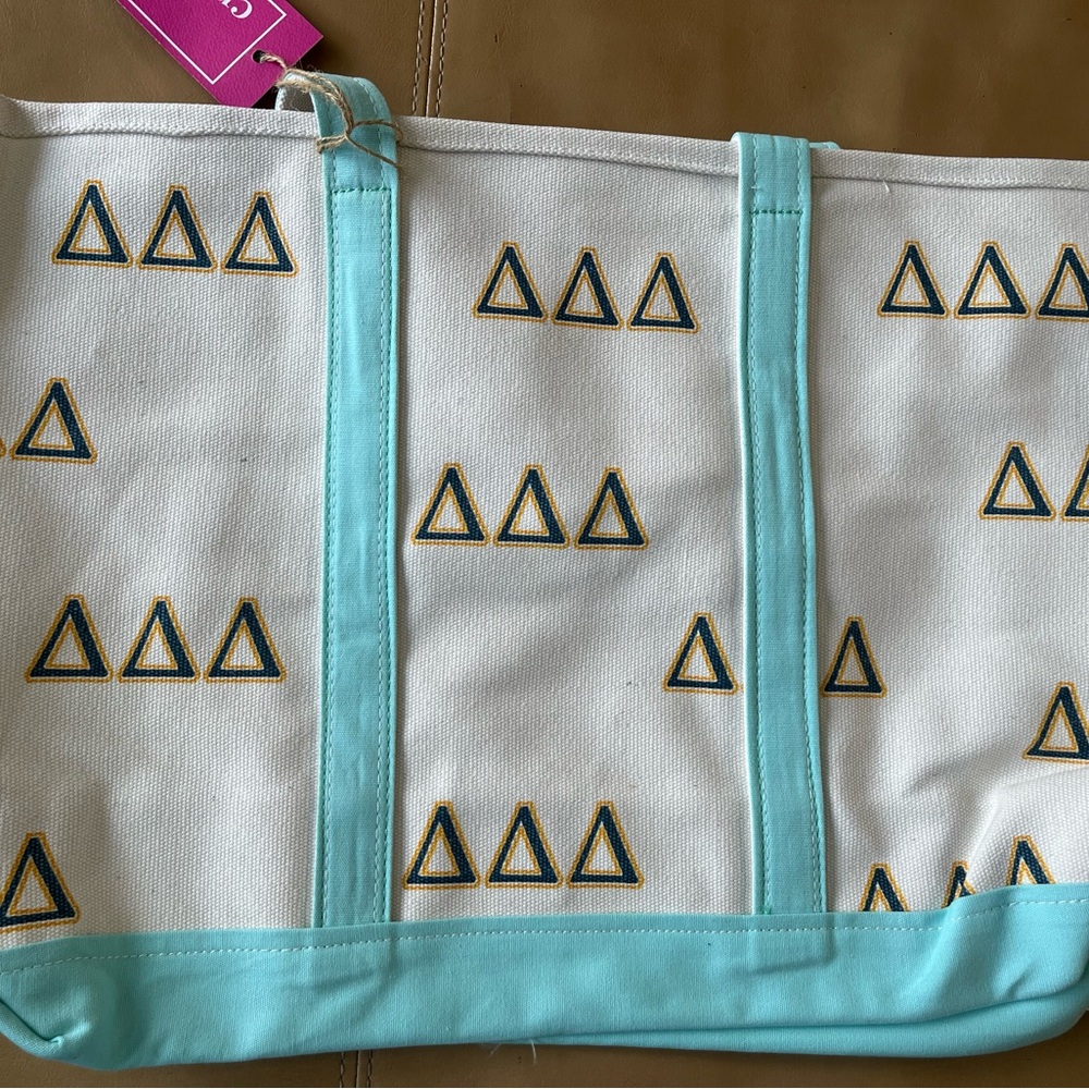 Tri Delta Sorority Large Canvas Tote Bag - NEW